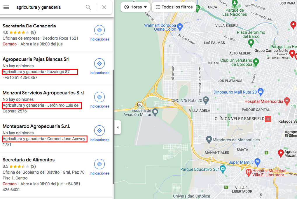 scraping con google my businnes